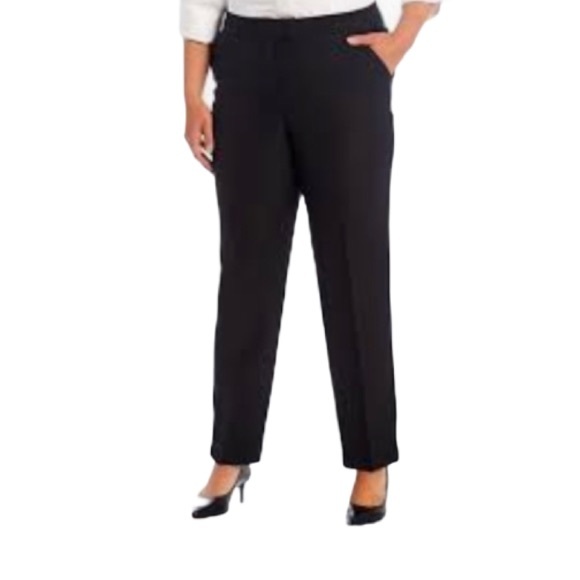 NWT- INVESTMENTS STRAIGHT LEG BLACK PANTS Sz. 16 - Picture 1 of 11